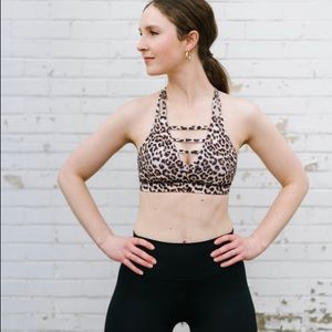 Zyia leopard grid bra